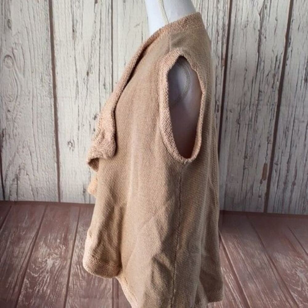 Matilda Jane Cardigan Sweater Womens Small Beige Open Sleeveless Chunky Knit - Picture 5 of 10